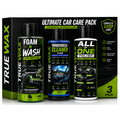 TrueWax Autocare 3 in 1 Car Care Combo Pack – Car Shampoo, All in One Polish & Windshield Washer Fluid | Deep Clean, Shine & Clear Visibility