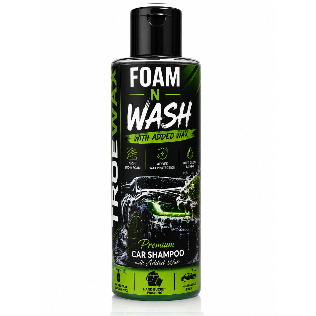 True wax foam n wash 200ml Car Wash Shampoo with added wax–  pH Neutral Formula for Cars & Bikes | Removes Dirt, Mud & Tough Stains | 200 ml